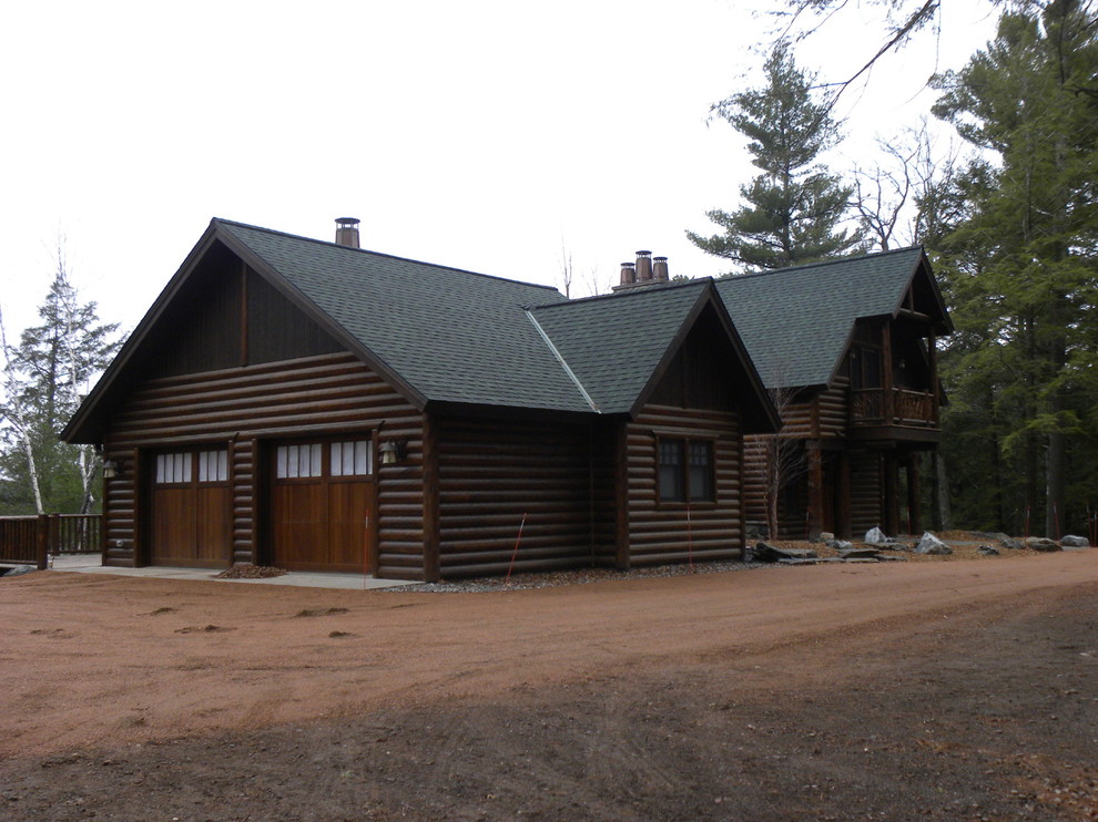 Exterior Log Siding Rustic Exterior Other by Waldmann Construction Houzz