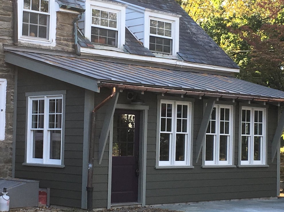 Exterior of Mudroom Addition Farmhouse Exterior Philadelphia by