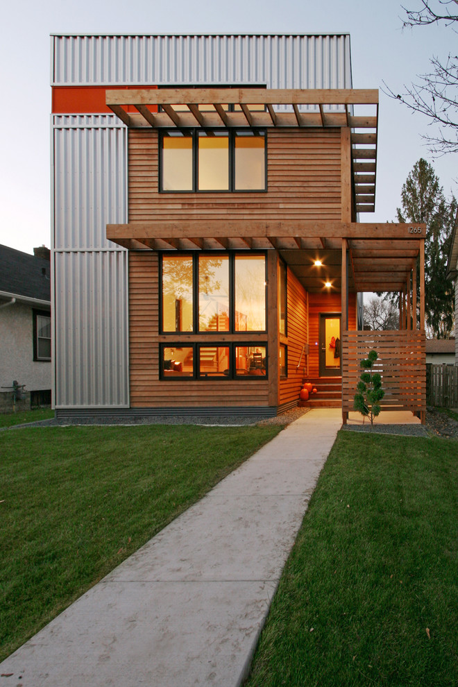Example of a trendy exterior home design in Minneapolis