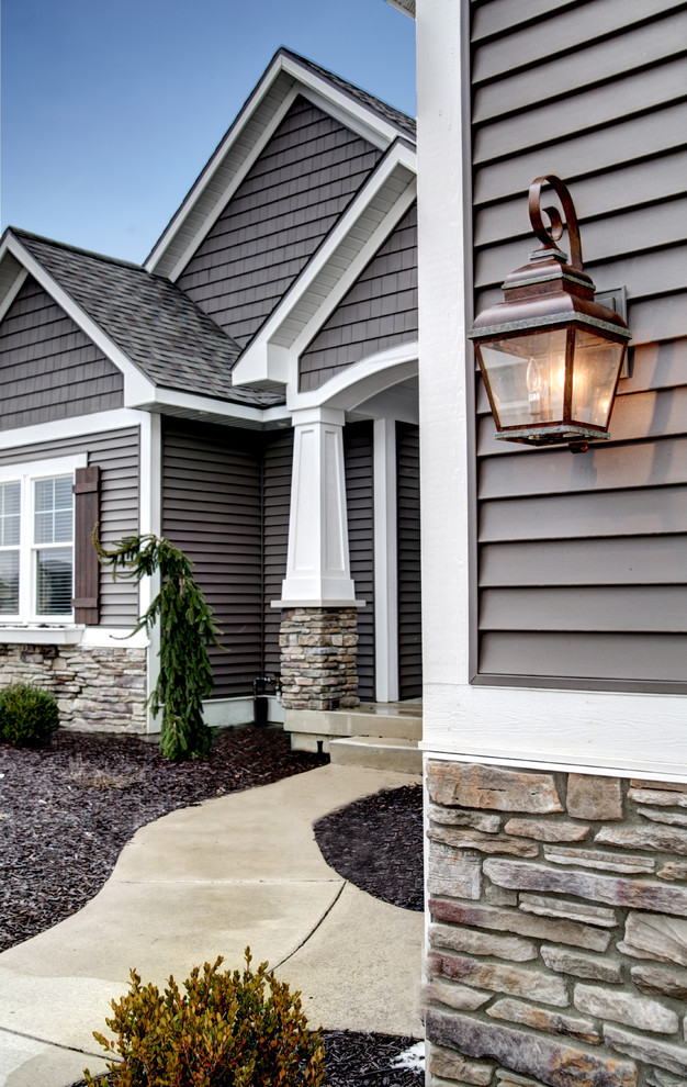 Inspiration for a timeless exterior home remodel in Grand Rapids