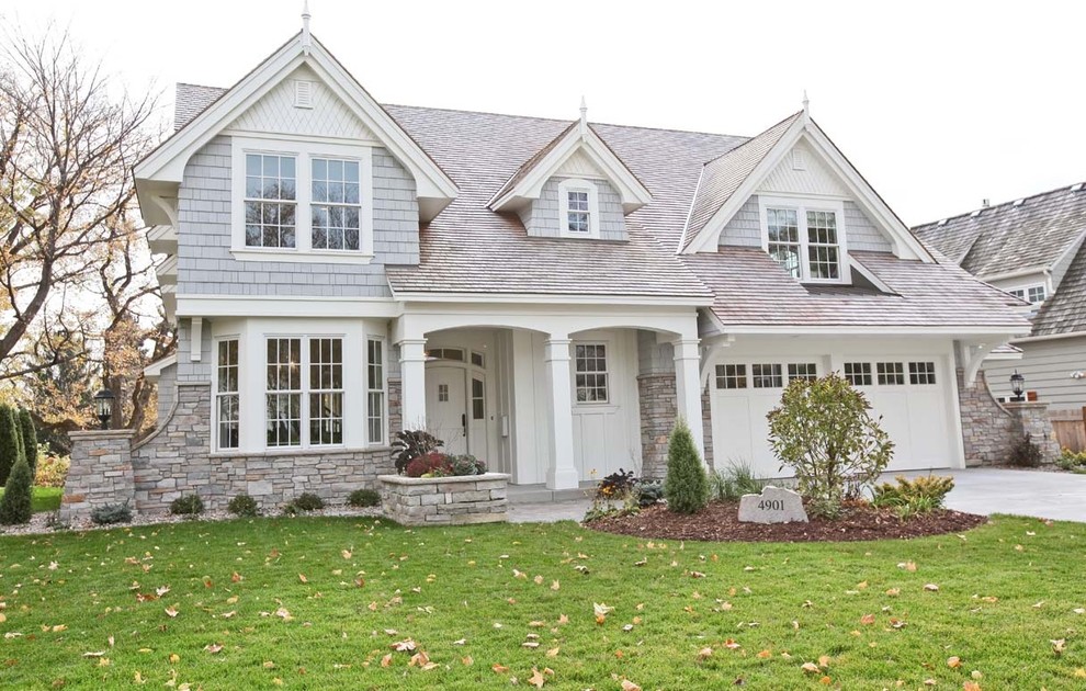Elegant two-story exterior home photo in Minneapolis