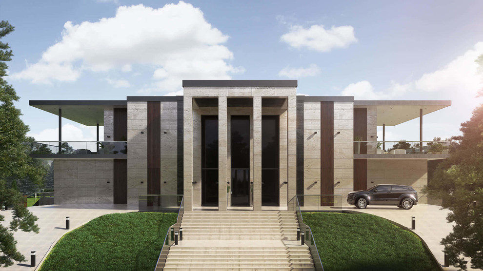 EXTERIOR RENDERING FOR A SPECTACULAR HOUSE DESIGN Exterior rendering ...