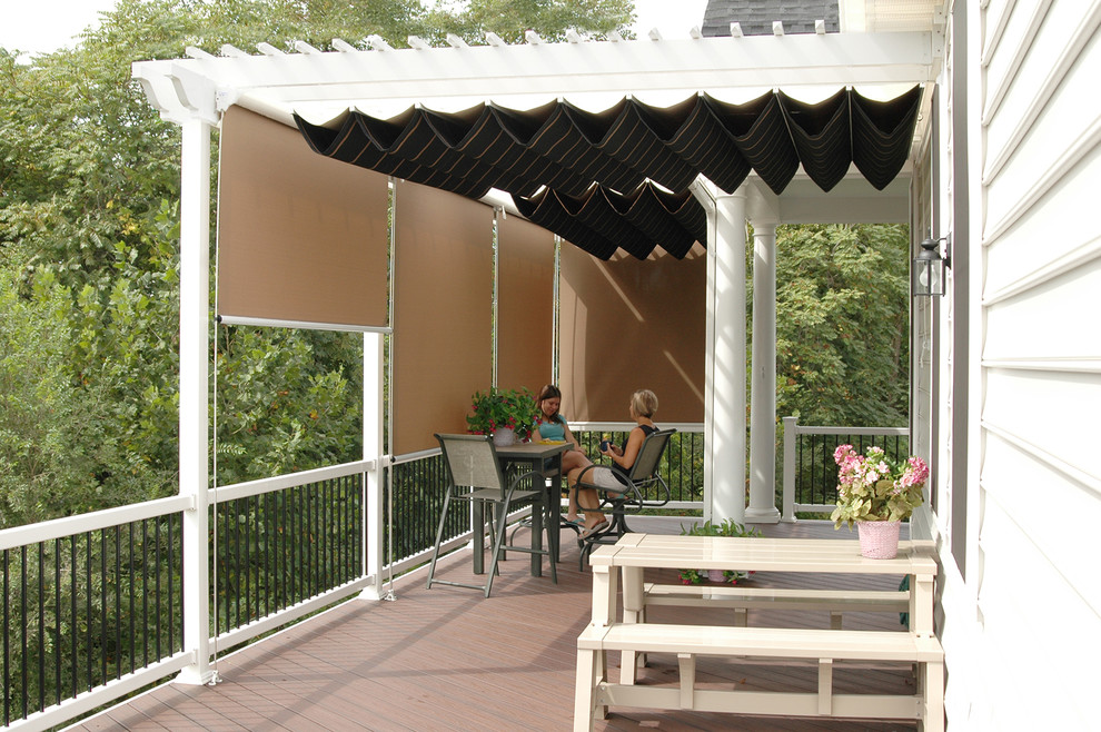 Exterior Solar Shades Façade Philadelphie par Aristocrat Awnings