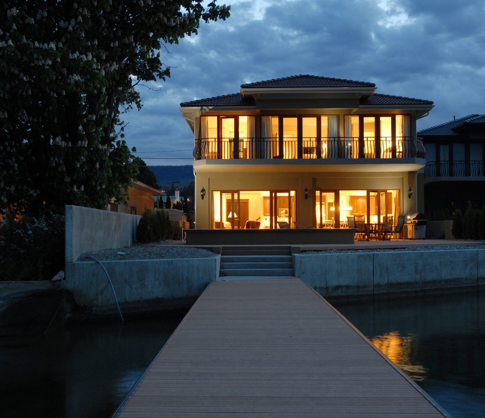 This is an example of a mediterranean house exterior in Vancouver.