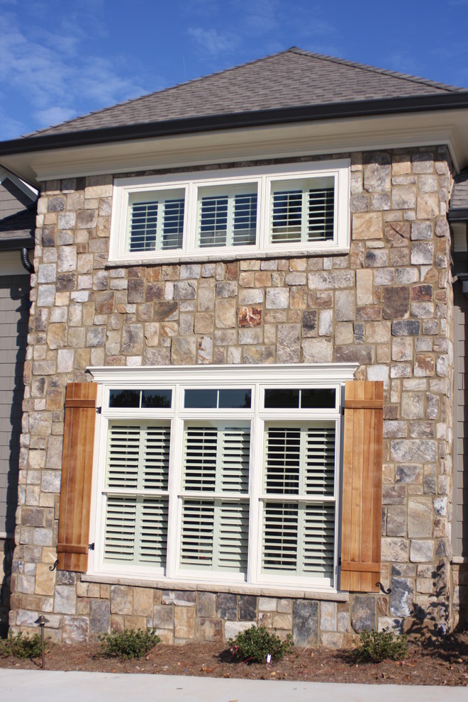 Exterior Stone Accent Wall Traditional Exterior Atlanta by Daco