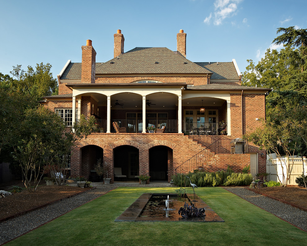 This is an example of a classic brick house exterior in Raleigh.