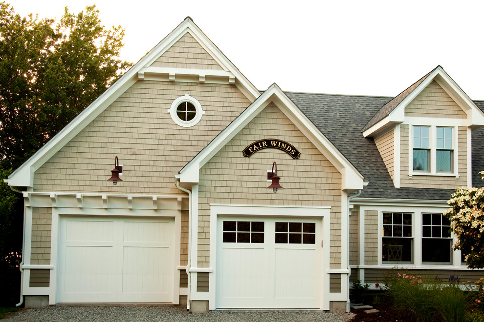 Example of a beach style exterior home design in Providence