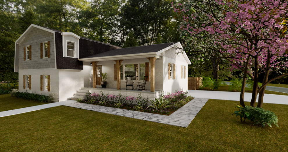 This is an example of a farmhouse house exterior in Raleigh.