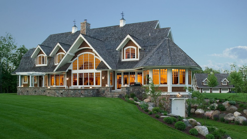 Farm Island Lake Residence Traditional Exterior Minneapolis by Kevin A. Yeager Studio of