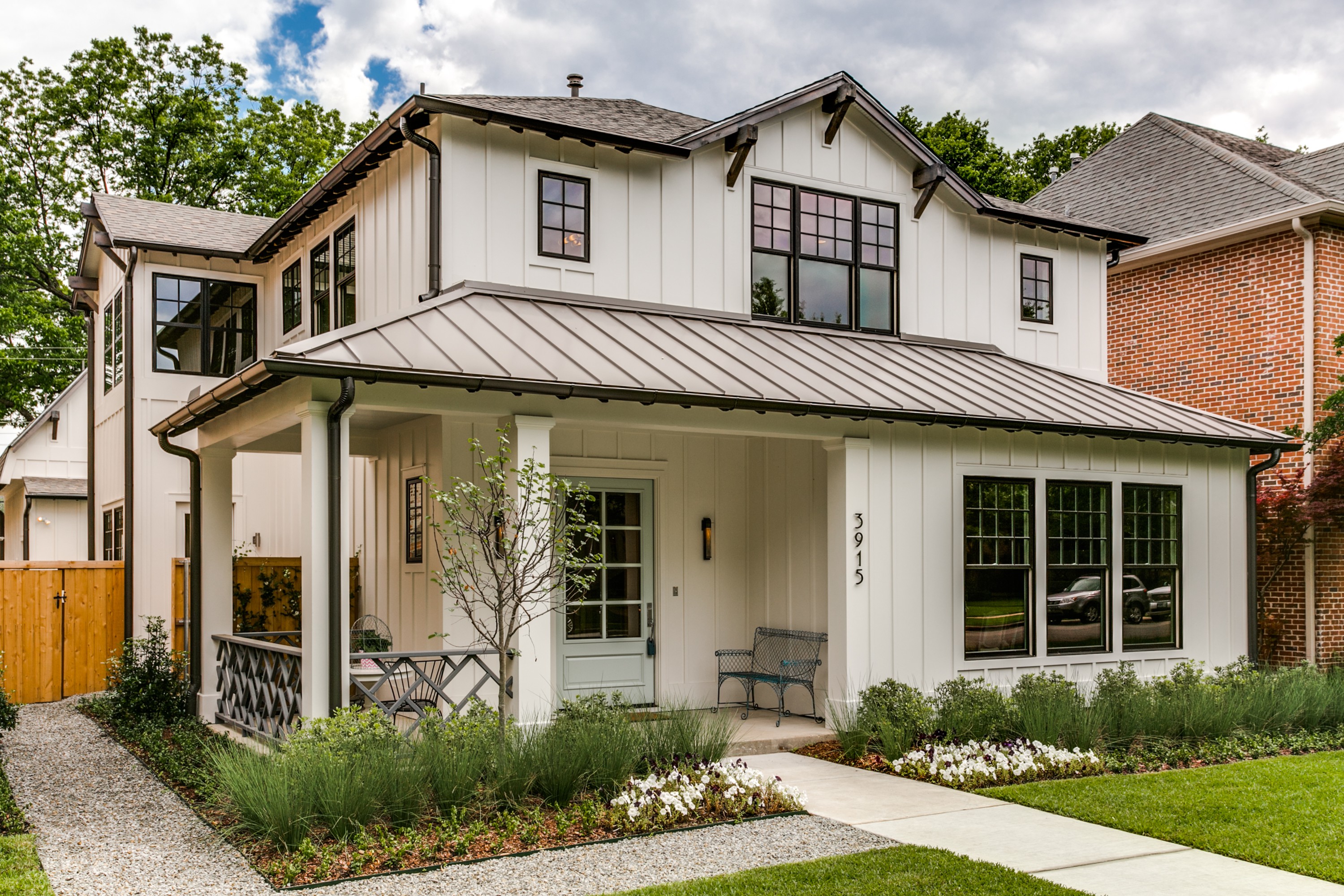 White Colonial Home With Hipped Roof