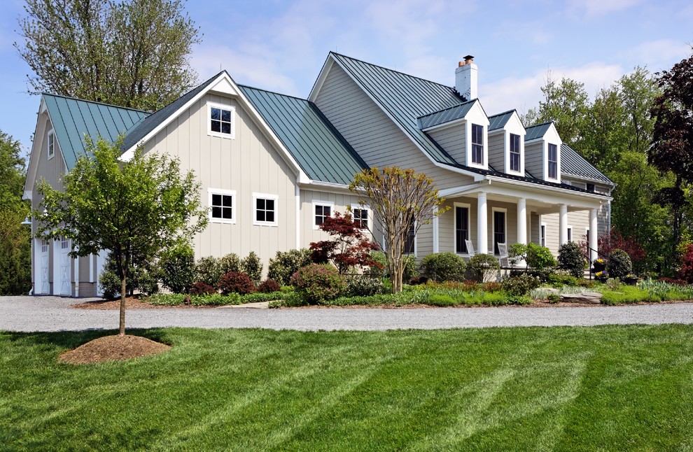 Farmhouse Side View Traditional House Exterior DC Metro by John