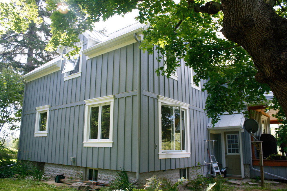 Fiber Cement Board & Batten Farmhouse Exterior Toronto by The Landing Company Houzz
