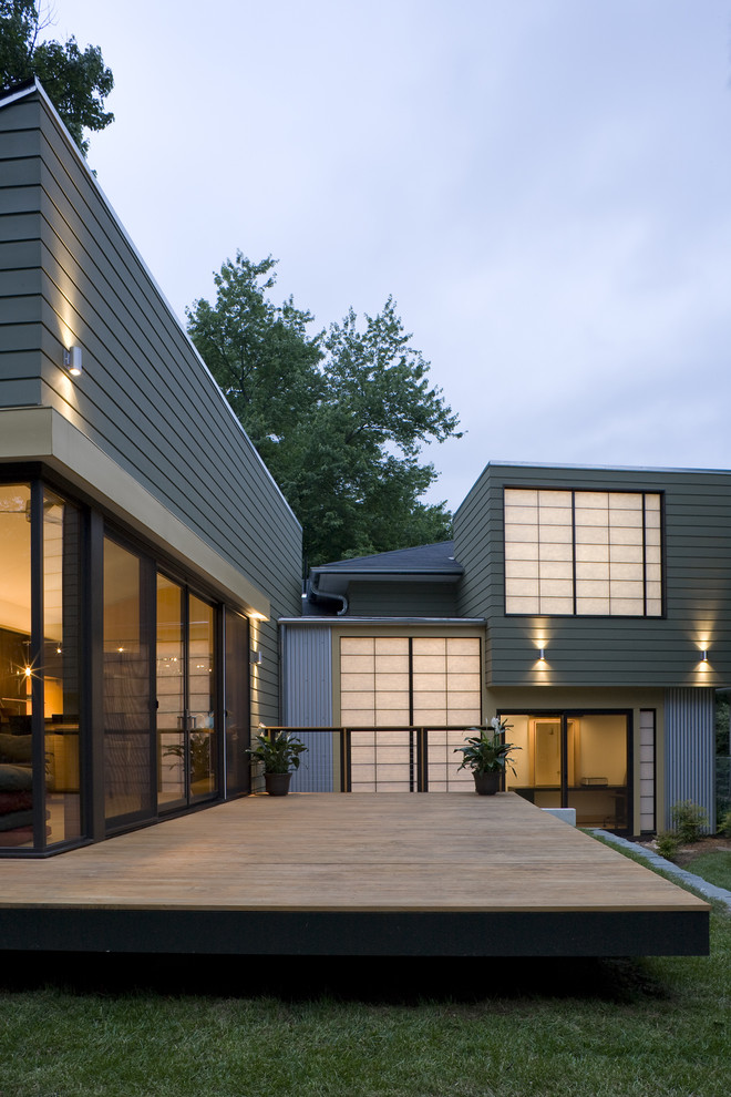 Inspiration for a transitional two-story exterior home remodel in DC Metro