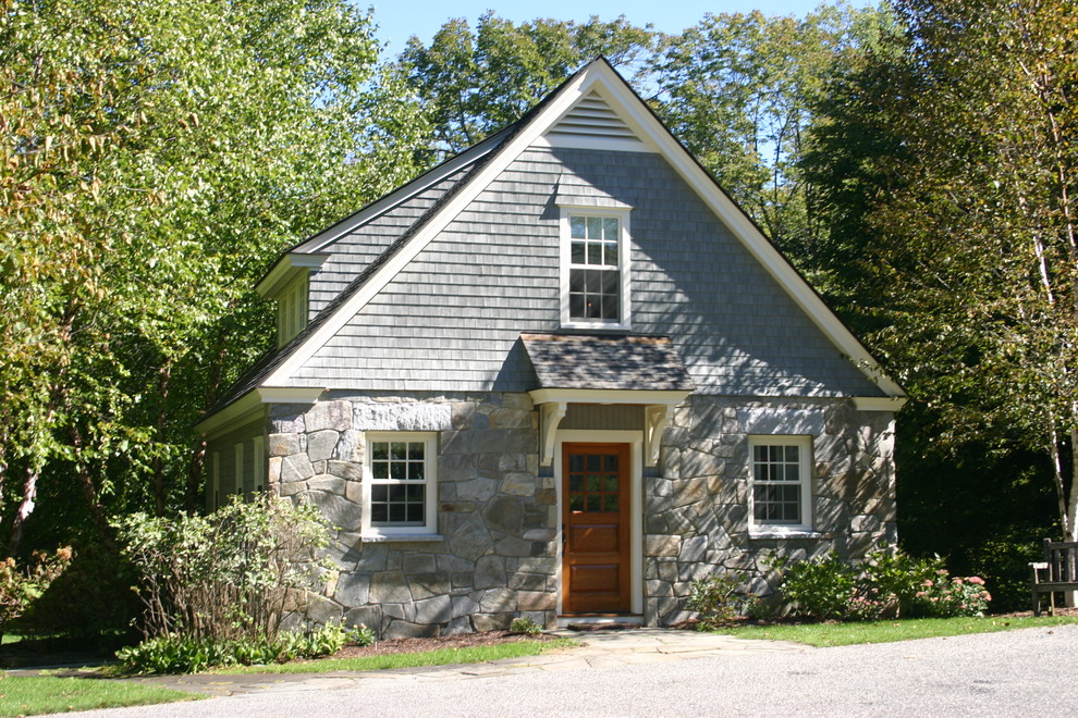 Klassisches Haus mit Steinfassade in Boston