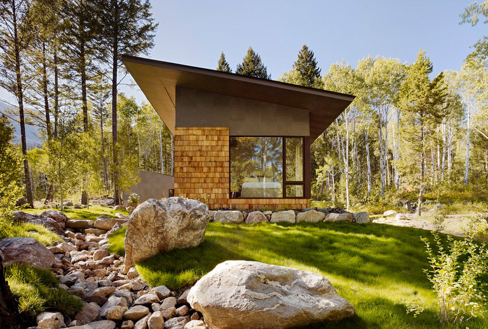 Inspiration for a small contemporary exterior home remodel in Salt Lake City