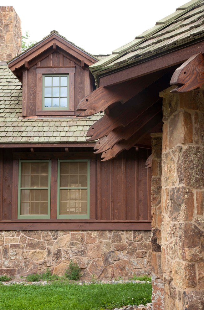Inspiration for a traditional house exterior in Denver.
