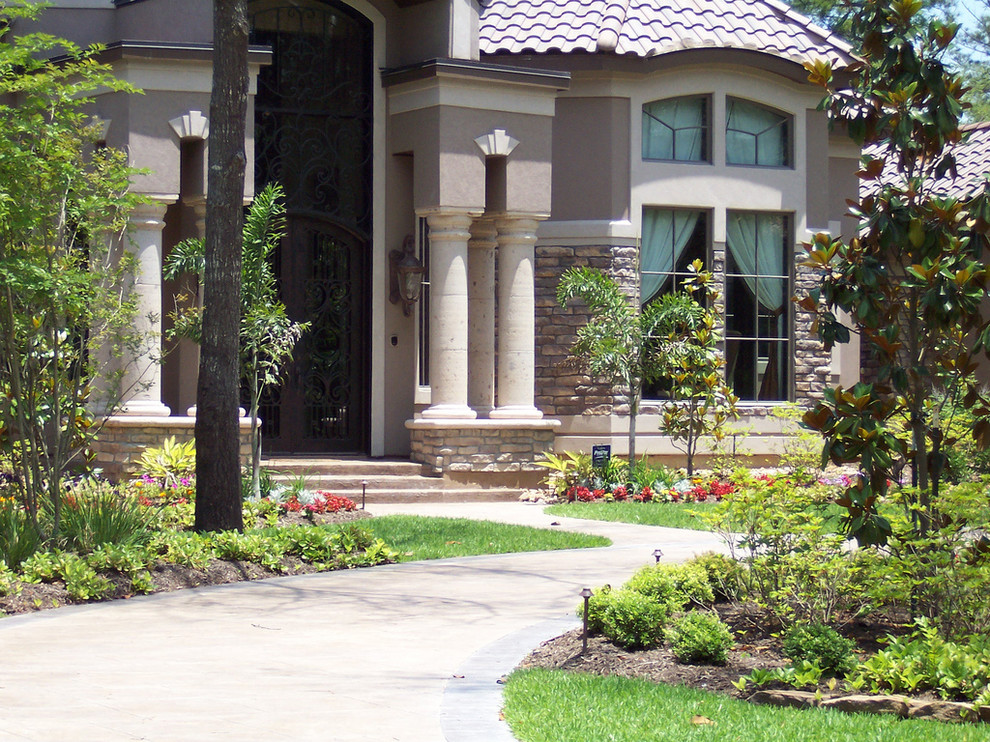 Front Entrance Mediterráneo Fachada Houston de Cantera