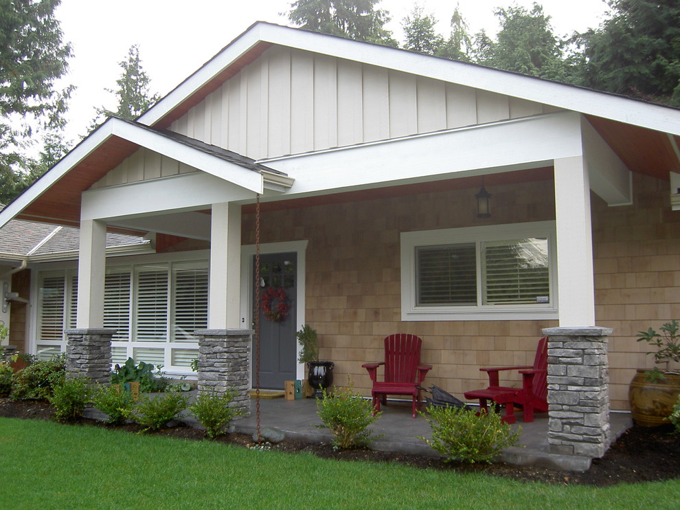 Front entry addition Traditional Exterior Vancouver by