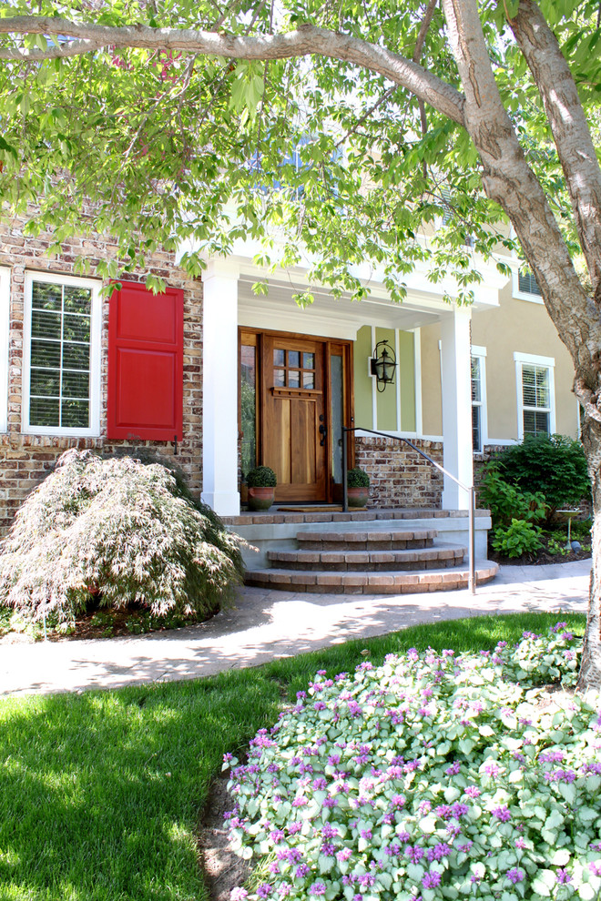 This is an example of a traditional brick house exterior in Salt Lake City.