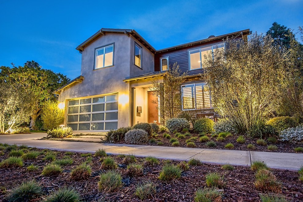 Front Exterior of Custom Home in Cheviot Hills, CA Contemporary