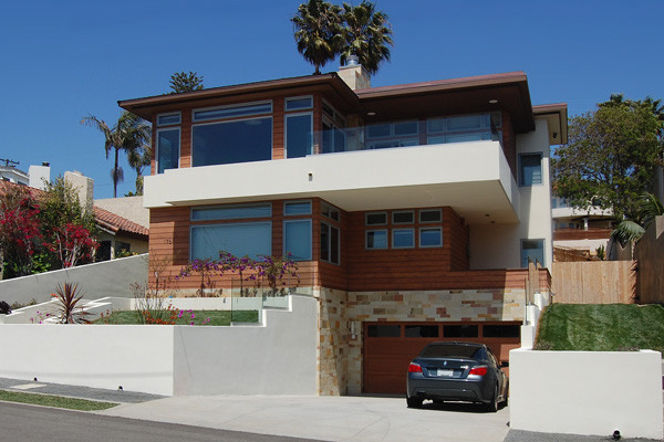 Photo of a contemporary house exterior in San Diego.