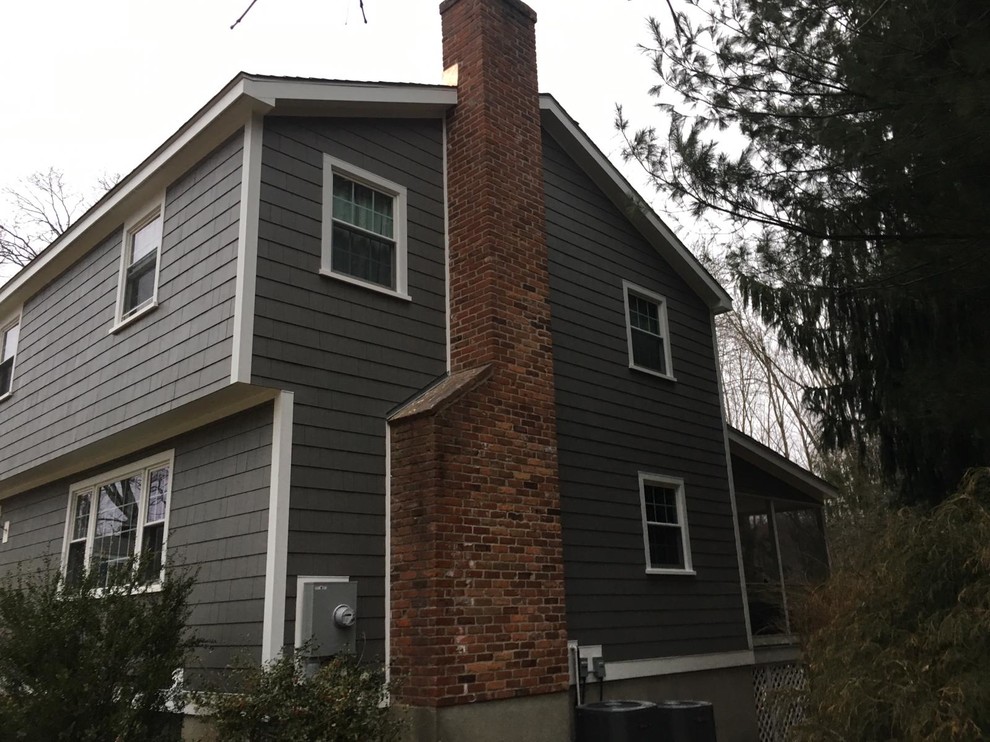 Full Exterior Remodel in New Canaan, CT Exterior New York by BURR