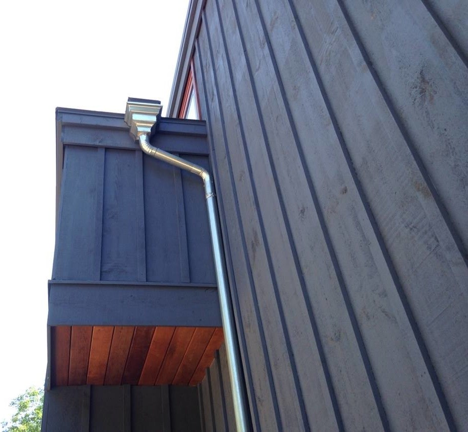 Galvanized Steel Conductor, 3" Smooth Leader pipes & elbows Modern