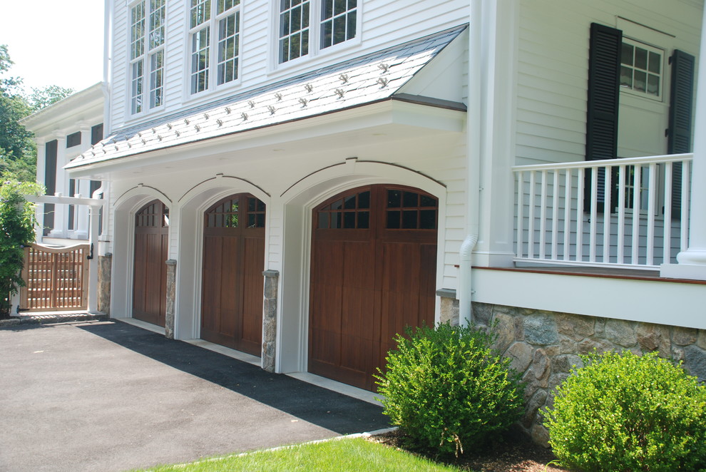 Garage door/canopy detail Traditional Exterior Other by DeMotte