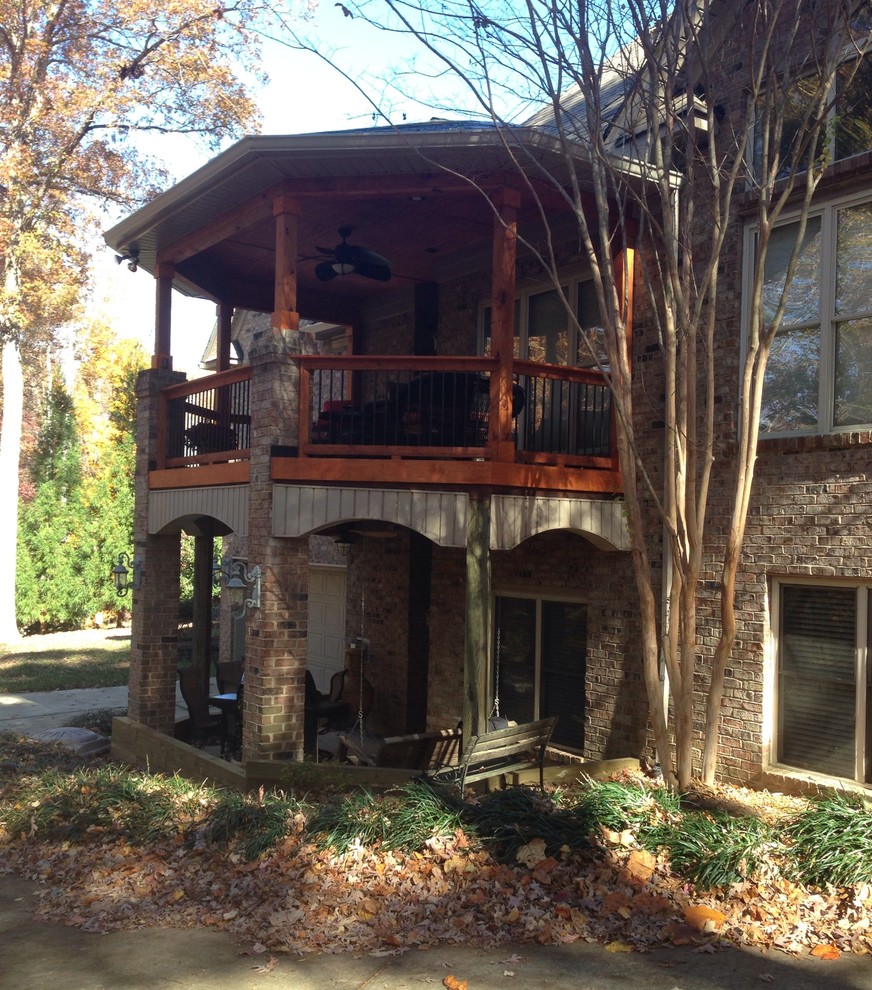 Gazebo roof second story open porch Matthews NC Traditional