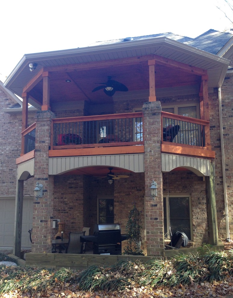 Gazebo roof second story open porch Matthews NC Traditional
