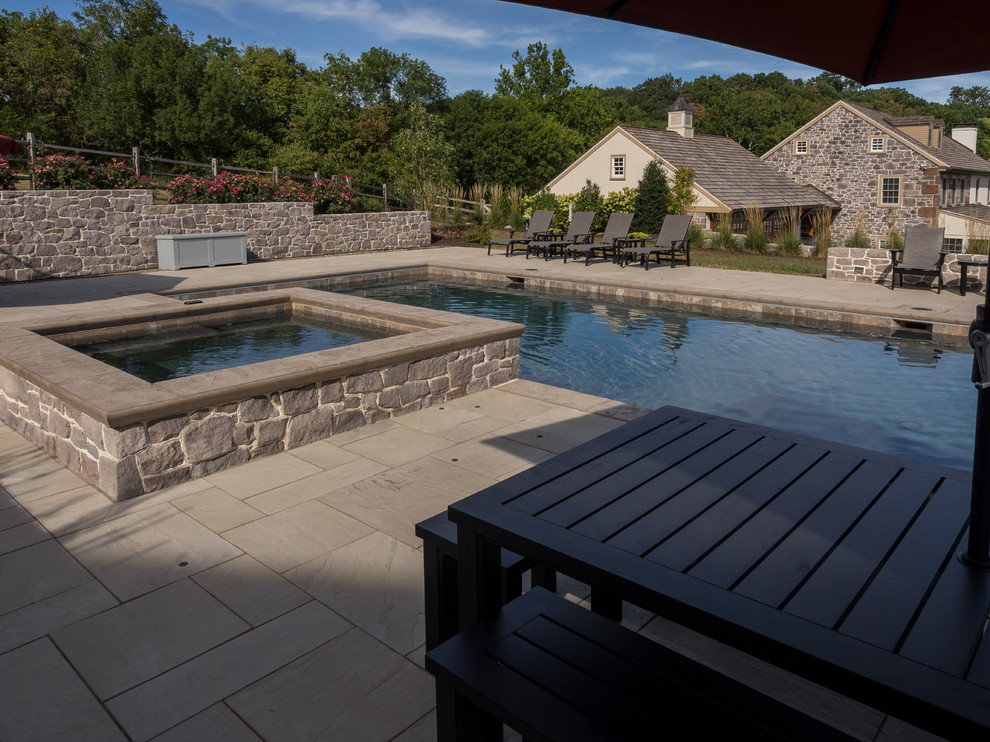 Design ideas for a farmhouse swimming pool in Other.