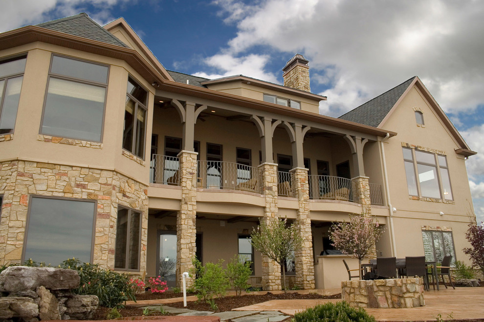 Shores Lake House Rustic Exterior Grand Rapids by DK