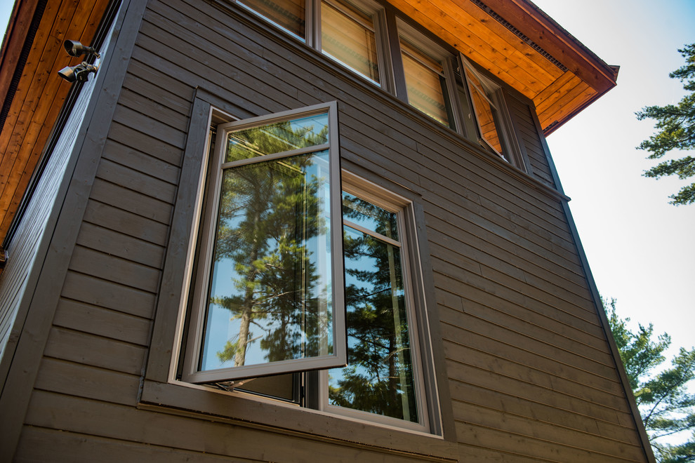 Bay Cottage Rustic House Exterior Toronto by DeCola Windows & Doors Inc. Houzz UK