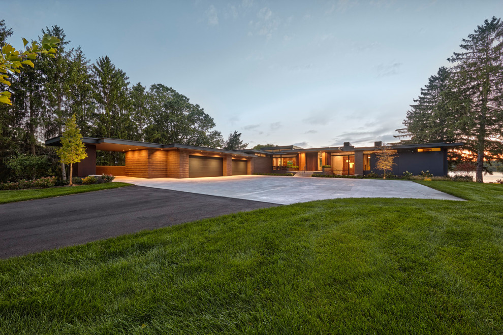 Gilbert Lake Contemporary Exterior Detroit by DesRosiers Architects Houzz