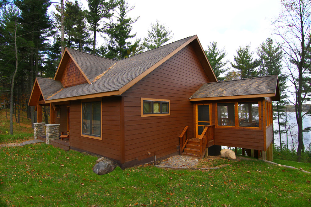 Gilbert Lake Home Brainerd, MN Rustic Exterior Minneapolis by
