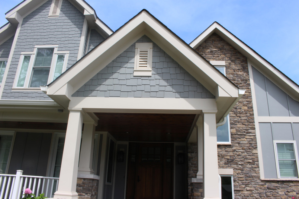 Gray Slate James Hardie Siding Creve Coeur, MO 63141 Farmhouse