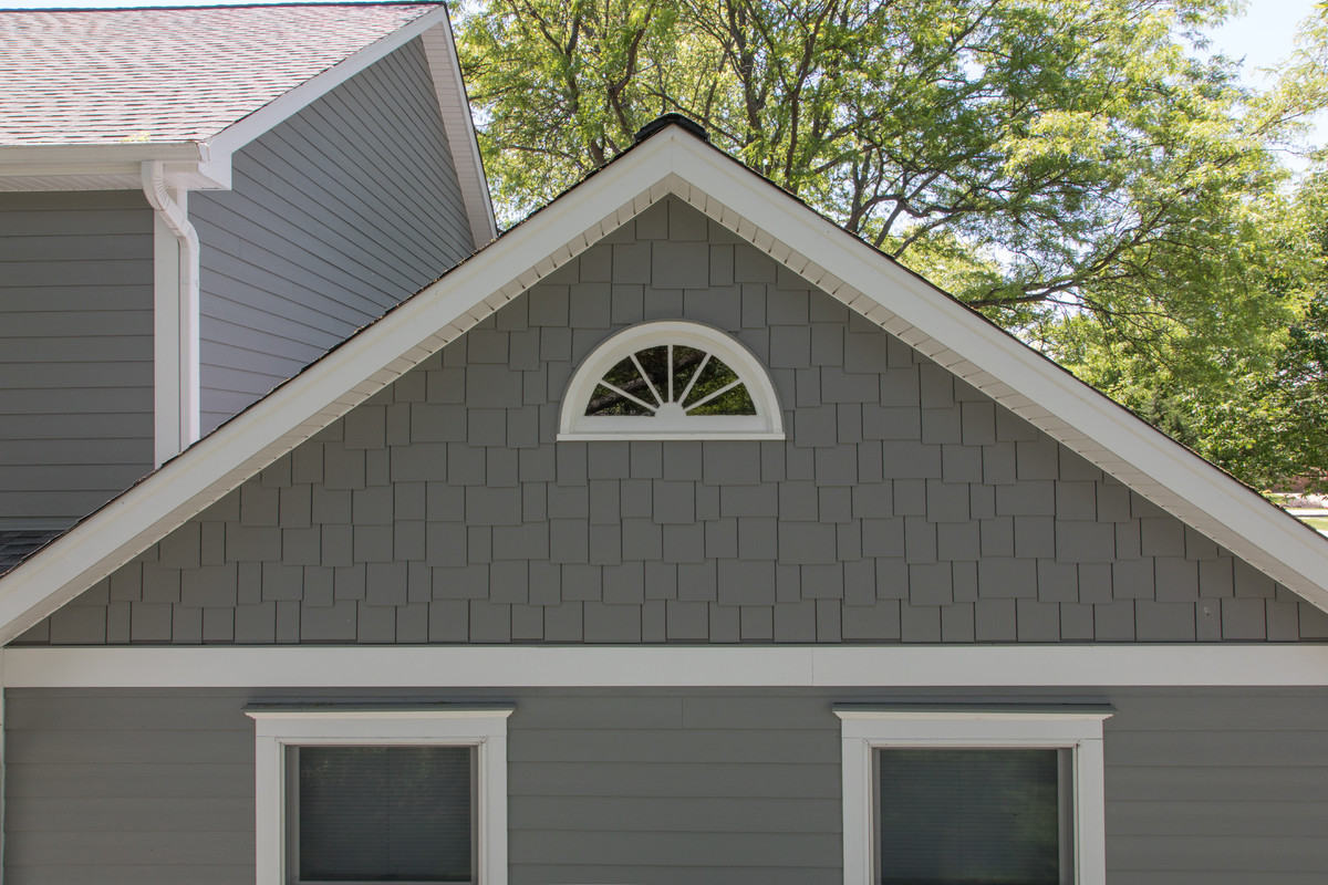 Gray Slate James Hardie siding installation in Naperville + New Roof