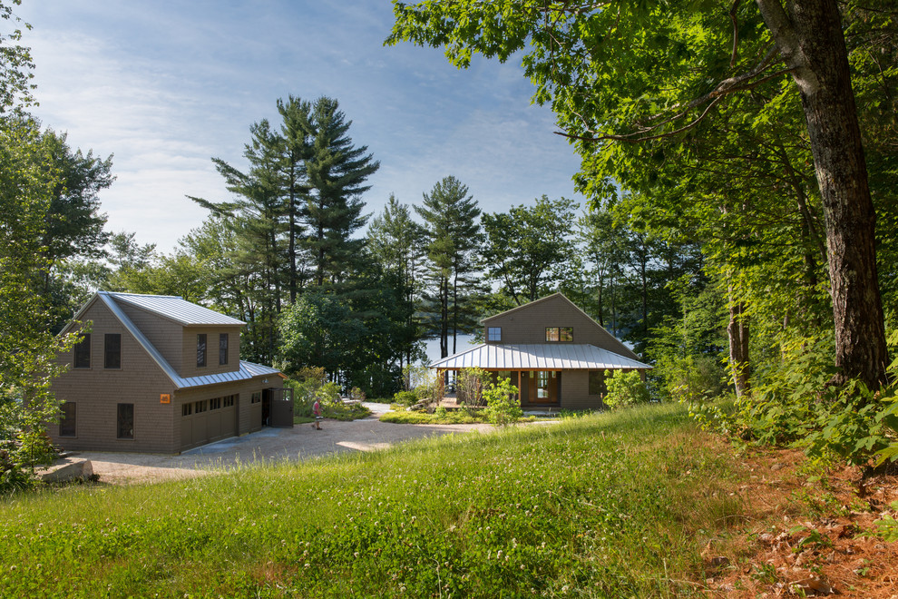 Great East Lake Camp Transitional Exterior Portland Maine by