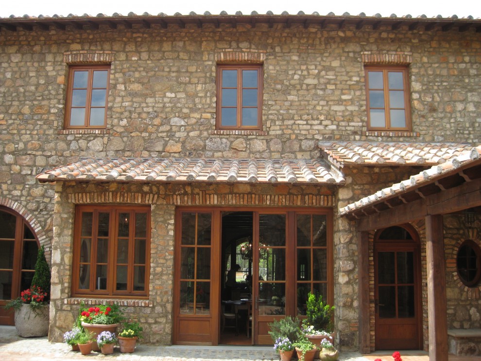 Esempio della facciata di una casa mediterranea