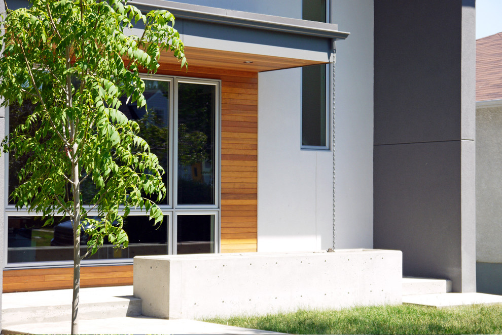 Contemporary exterior home idea in Calgary