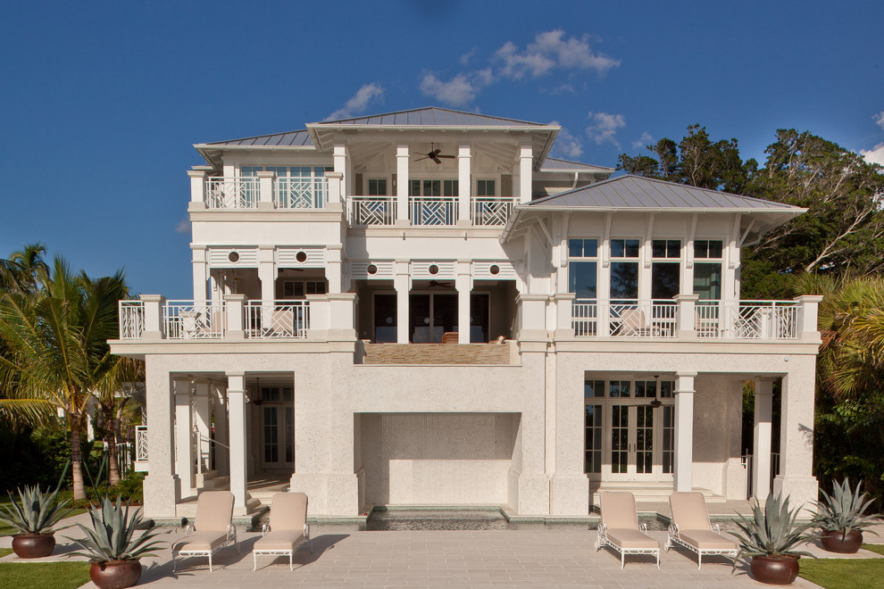 Gulf of Mexico Beachfront Tropical Exterior Miami by User Houzz