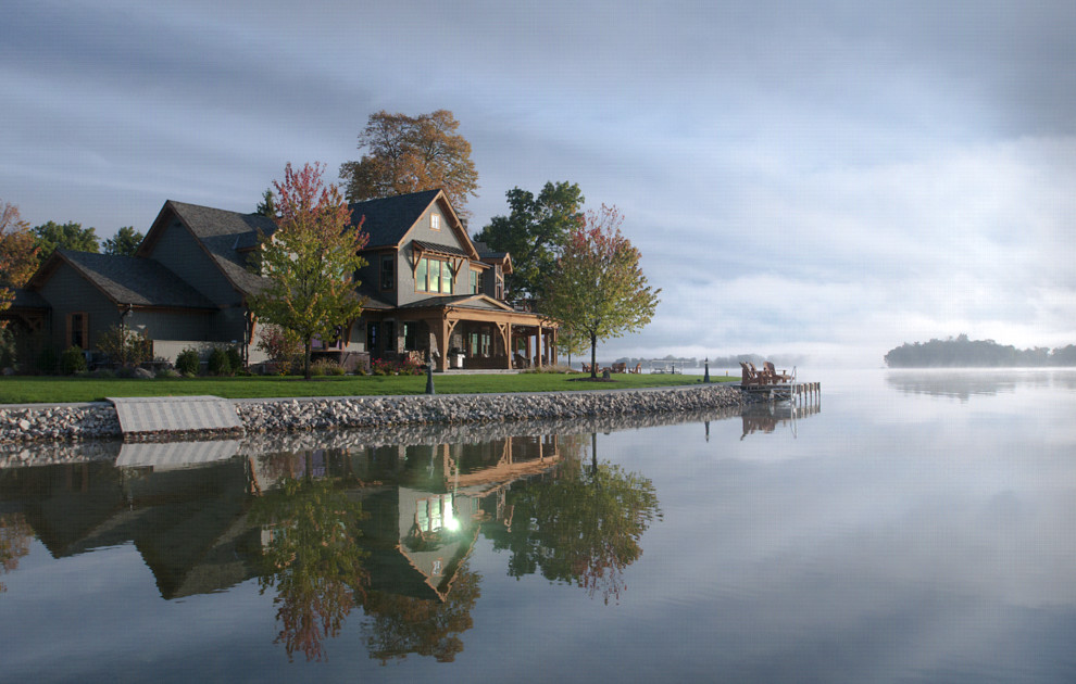 Gun Lake, Michigan Traditional Exterior Grand Rapids by J