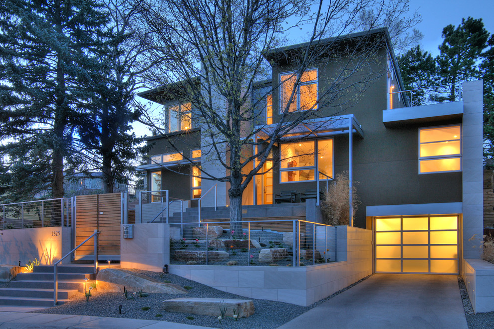 Inspiration for a modern house exterior in Denver.
