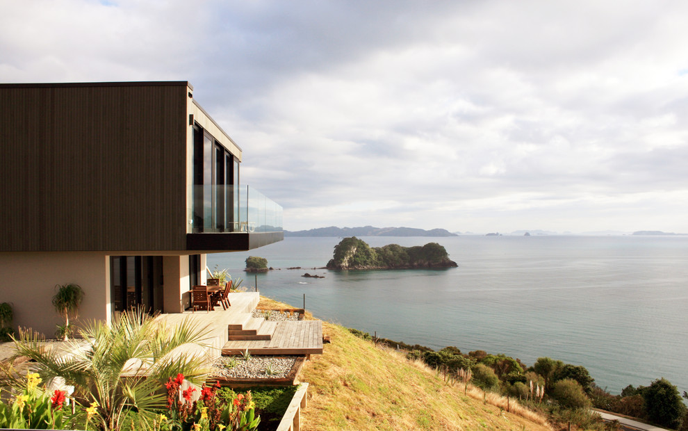 World-inspired house exterior in Auckland.