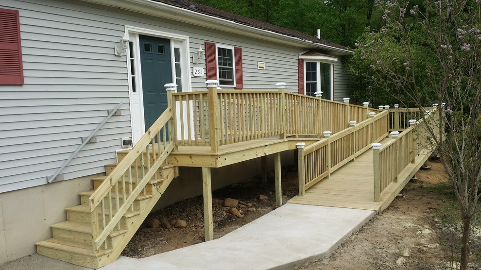 Handicap Ramp with RDI ADA Railings Exterior Boston by A.J