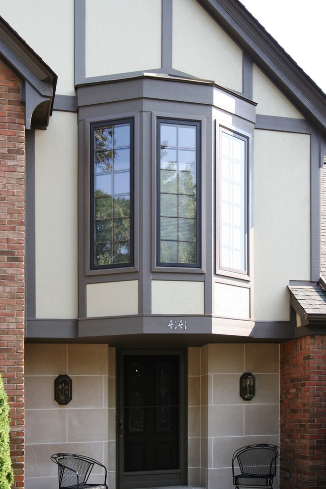 Hardie tudor siding in West Bloomfield Traditional Exterior