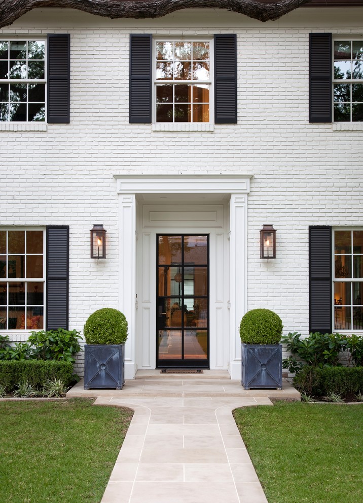 Harris Avenue - Front Entry Detail - Traditional - Exterior - Austin ...