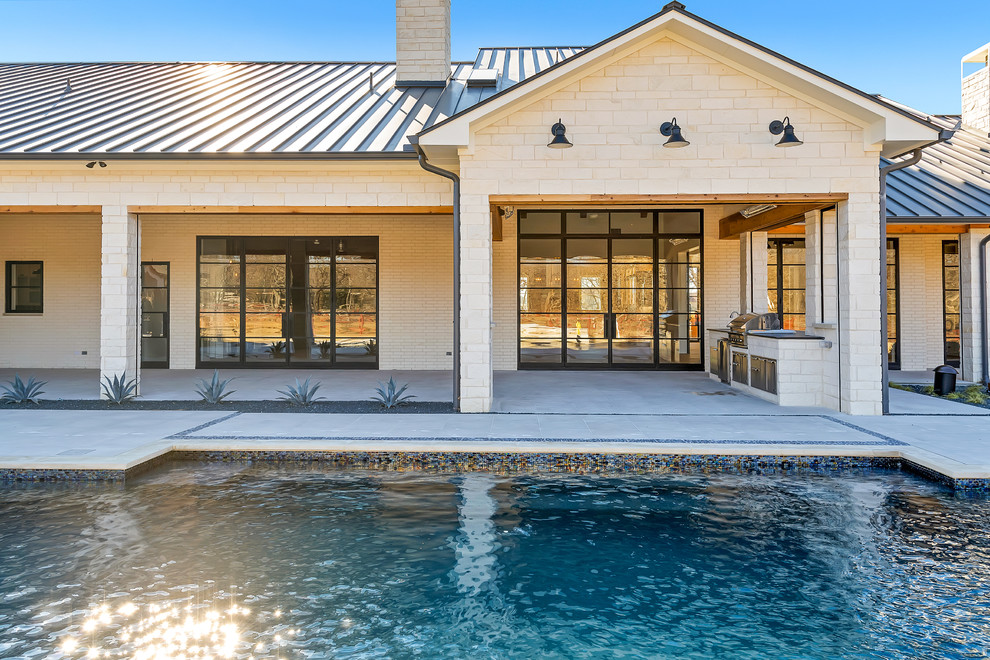 Hawk Road Bartonville Estate Farmhouse Exterior Dallas by Drew