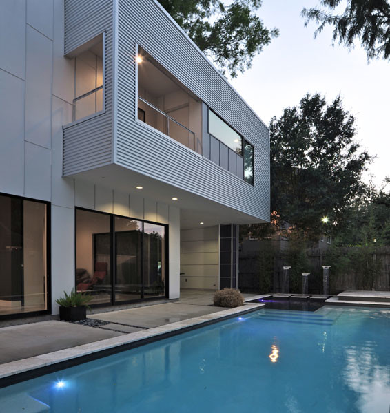 Inspiration for a contemporary house exterior in Houston.