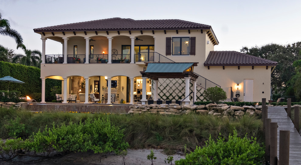 Heritage Oak Tequesta Mediterranean Exterior Miami by PB